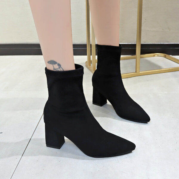 New Black Suede Women Fashion Girl Autumn Winter Martin Boots