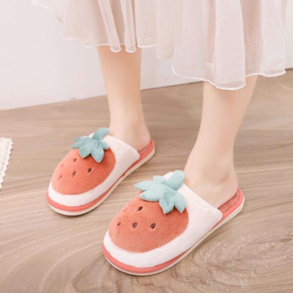 Winter Fashionable Custom Fruit Indoor Bedroom Beautiful Slippers For Women