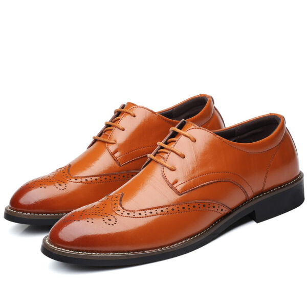 European Derby Italian Mocassin High Quality Men's Formal Oxfords Leather Dress Shoes Brogue