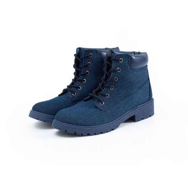 New Warm Inexpensive Winter Boots With A Denim Top Strap