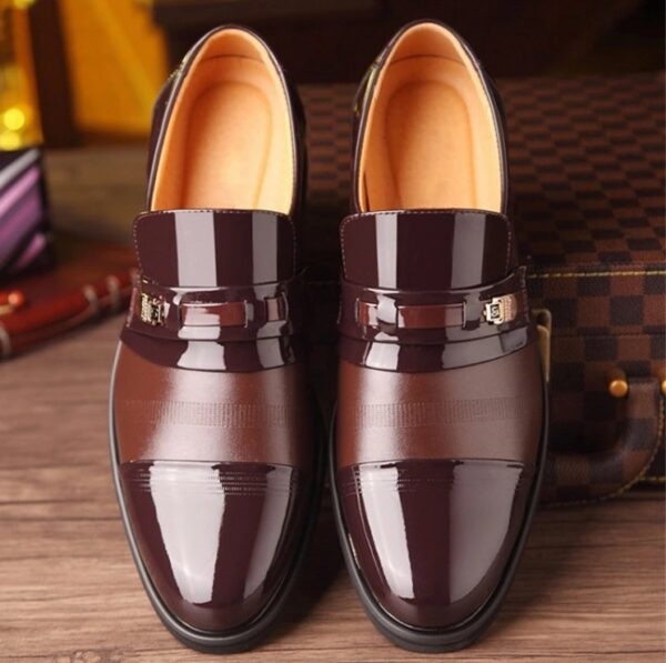 Business Formal Dress Shoes Men Leather Brown Shoes