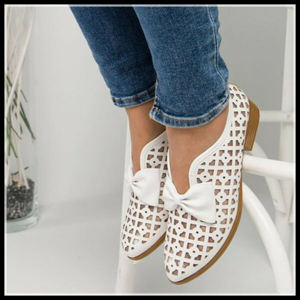 Woman Summer Breathable Hollow White Color Shoes