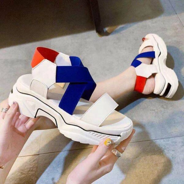 Famous Summer Fleece Flat Designs Platform Sandals For Females