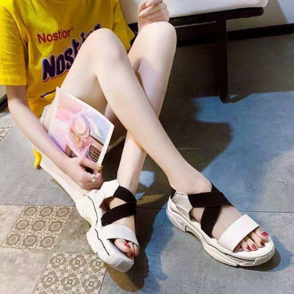 Famous Summer Fleece Flat Designs Platform Sandals For Females